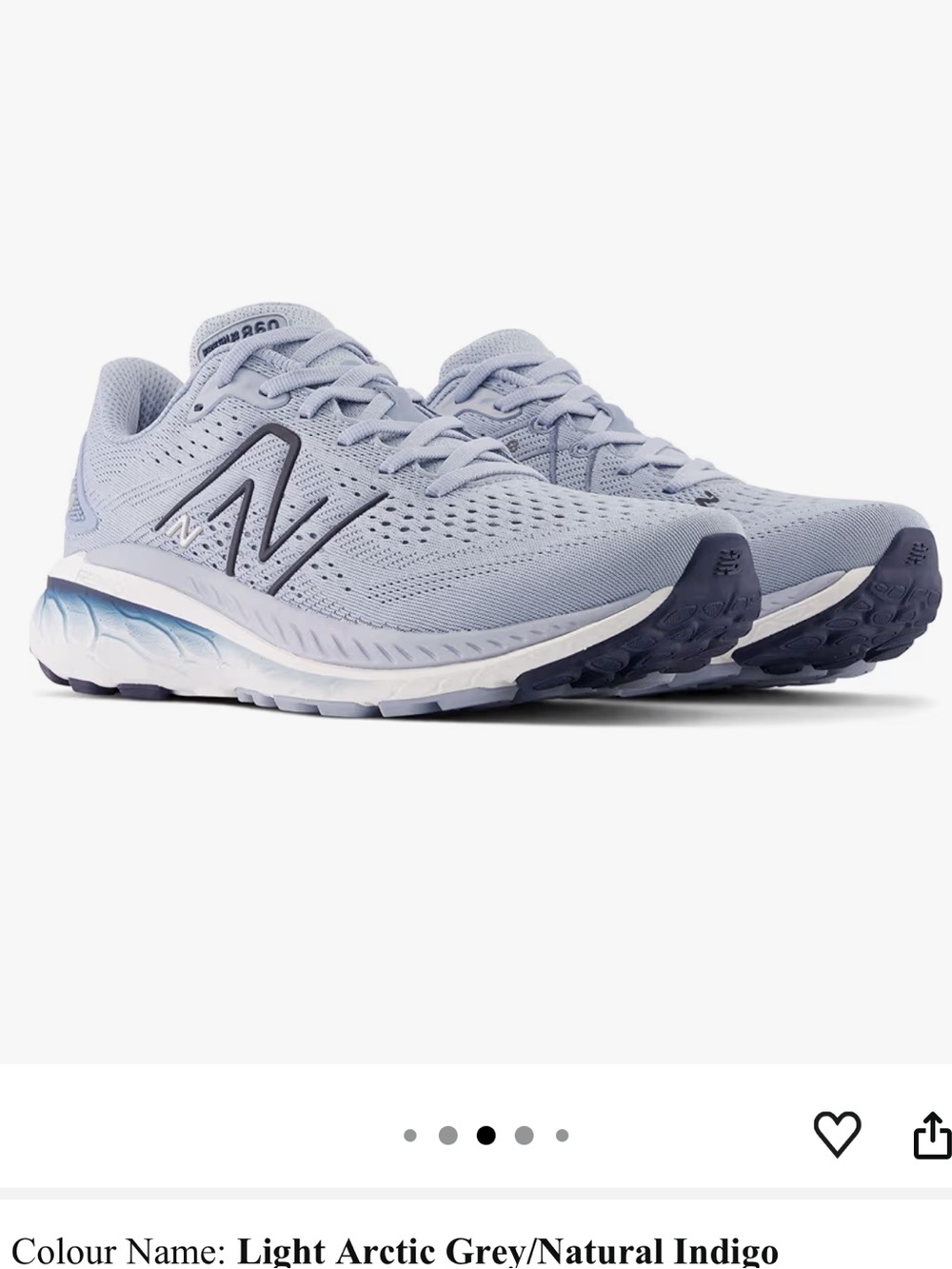 New Balance Fresh Foam X 860v13Light Arctic Grey and Natural Indigo Running Shoe